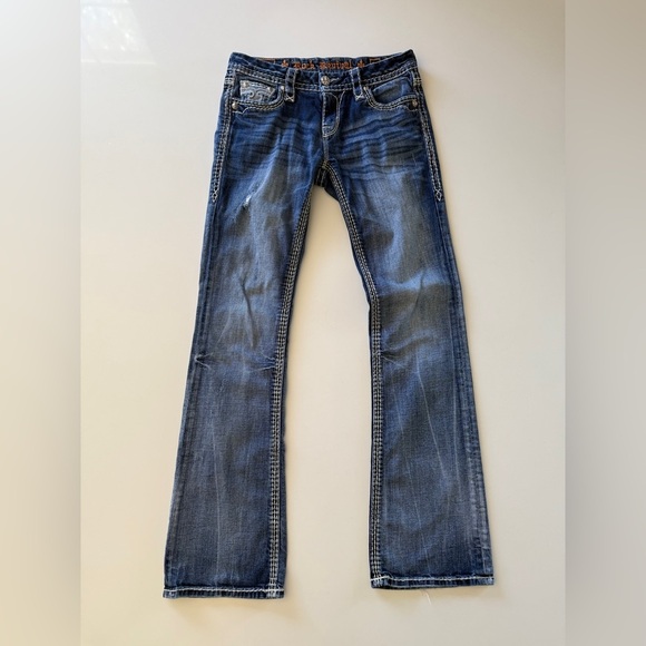 Rock Revival- Parol-Easy Bootcut-Jeans-Blue Jeans-Western-Cowgirl-Rodeo-Size 27 - Picture 7 of 16